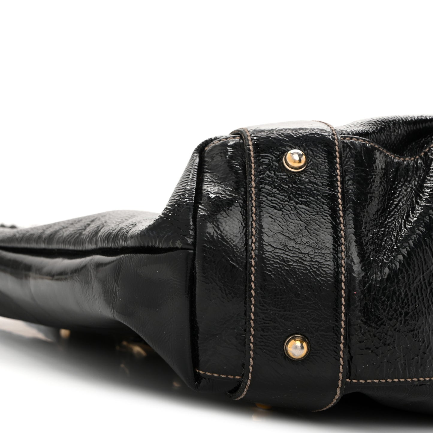 Patent Medium Pelham Shoulder Bag Black