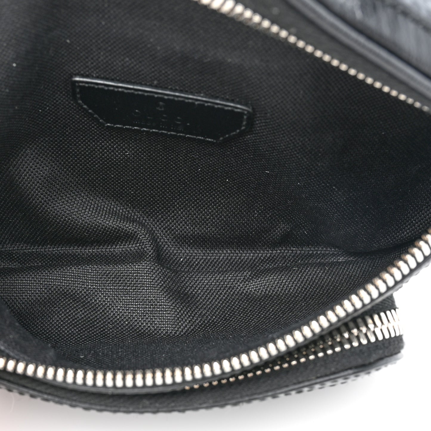 GG Supreme Monogram Textured Calfskin Retro Interlocking G Belt Bag Black