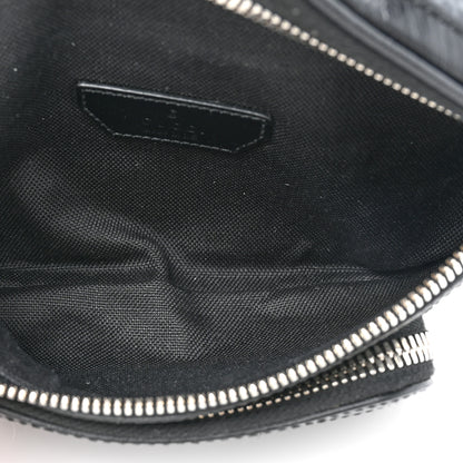 Gucci GG Supreme Monogram Textured Calfskin Retro Interlocking G Belt Bag Black 5 of 10
