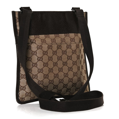 Gucci Monogram Messenger Crossbody Web Bag Dark Brown 2 of 14