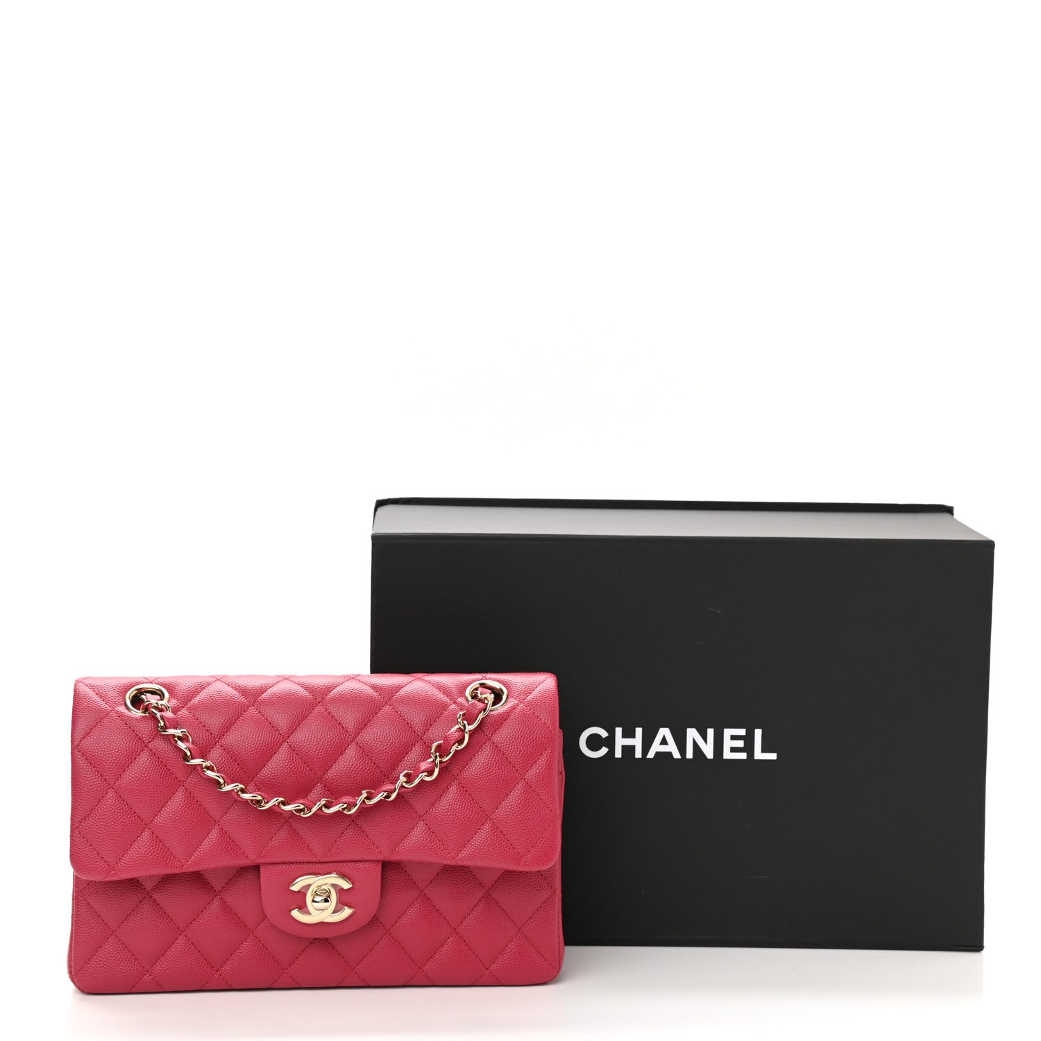Chanel Caviar Quilted Small Double Flap Dark Pink 11 of 11
