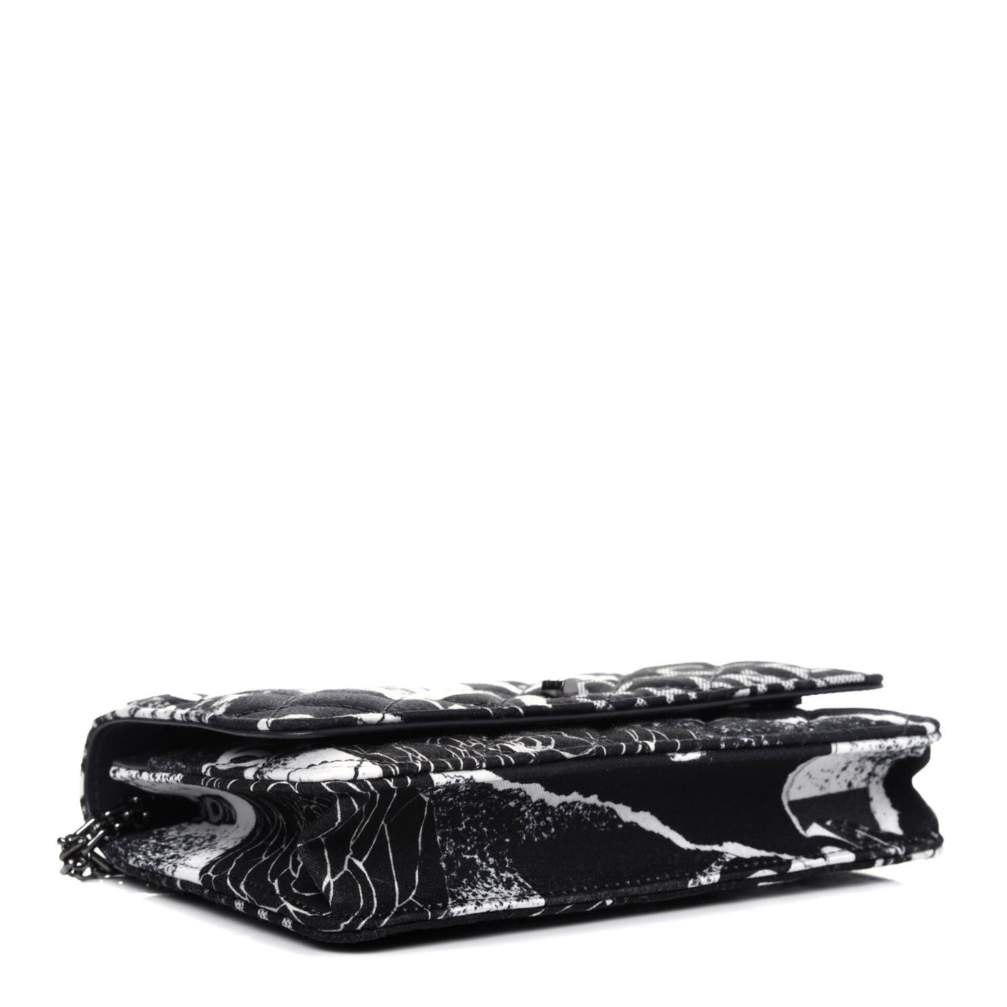Canvas Printed Quilted 2.55 Reissue Wallet On Chain WOC White Black Navy Blue
