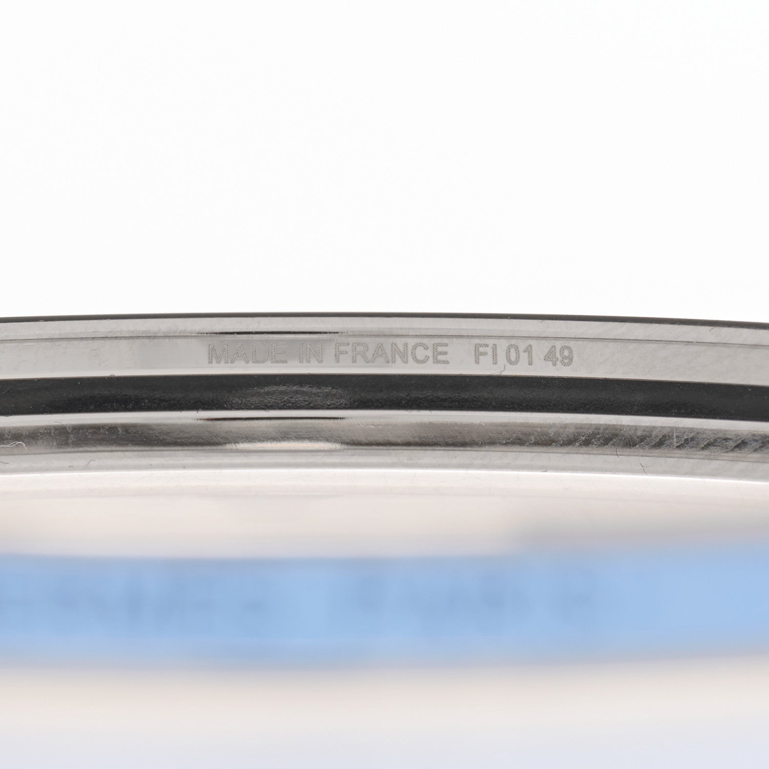 Hermes Enamel Printed Extra Narrow Bracelet 70 Bleu Polaire 3 of 3