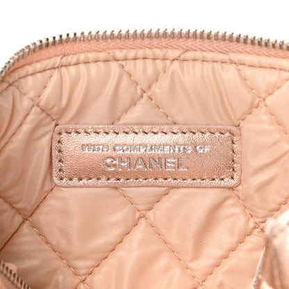 Chanel Metallic Lambskin Quilted Cosmetic Pouch Light Gold 7 of 19