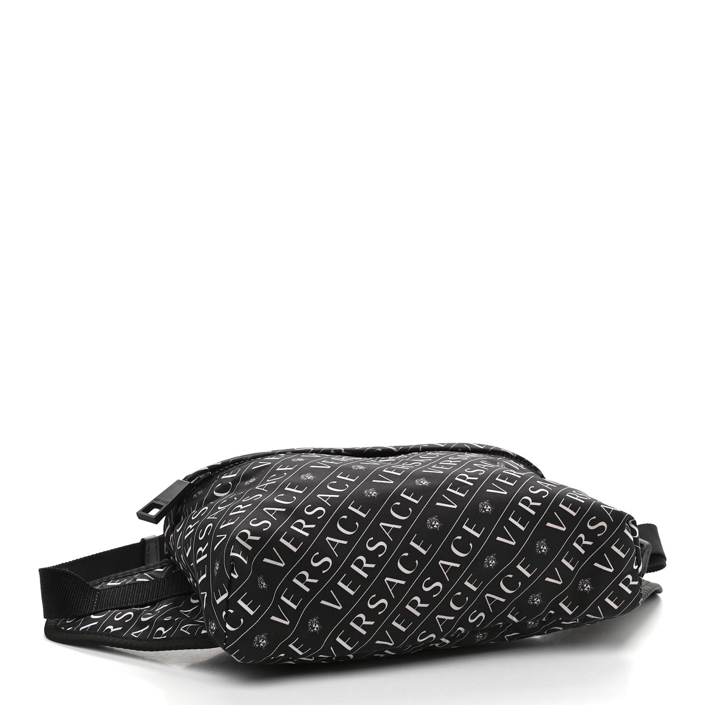 Nylon Logo Belt Bag Black White