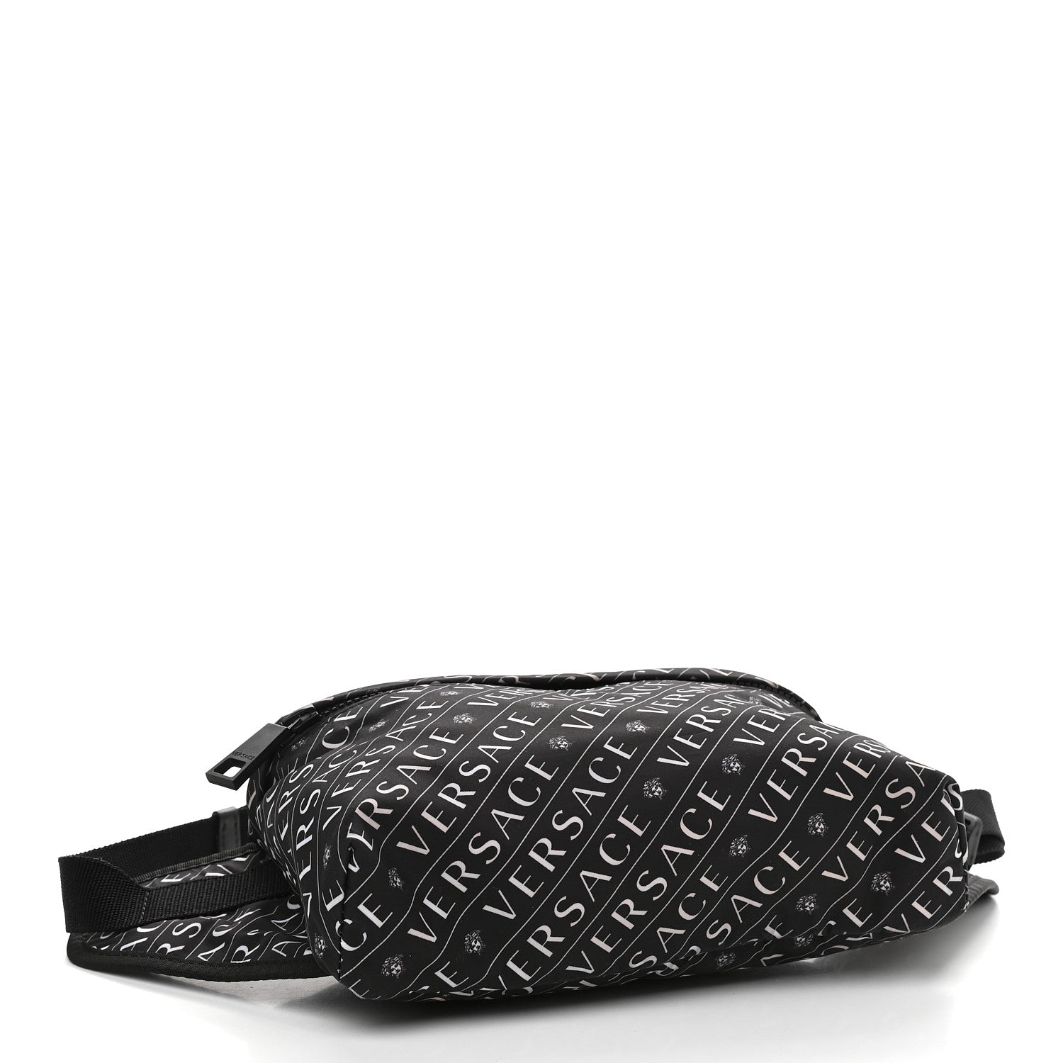Versace Nylon Logo Belt Bag Black White 4 of 9