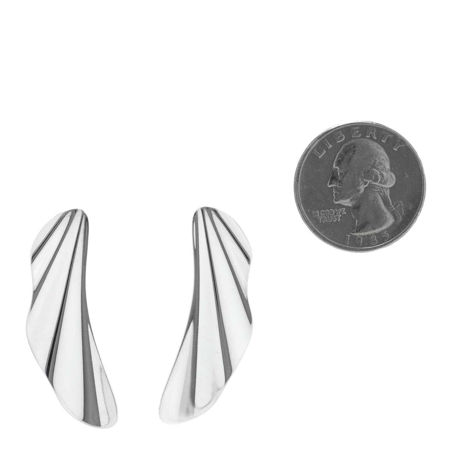 Sterling Silver Small High Tide Earrings