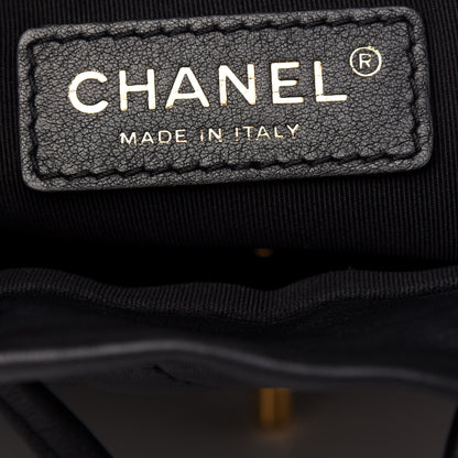 Chanel Calfskin Chevron Quilted Large Urban Spirit Backpack Black 6 of 10
