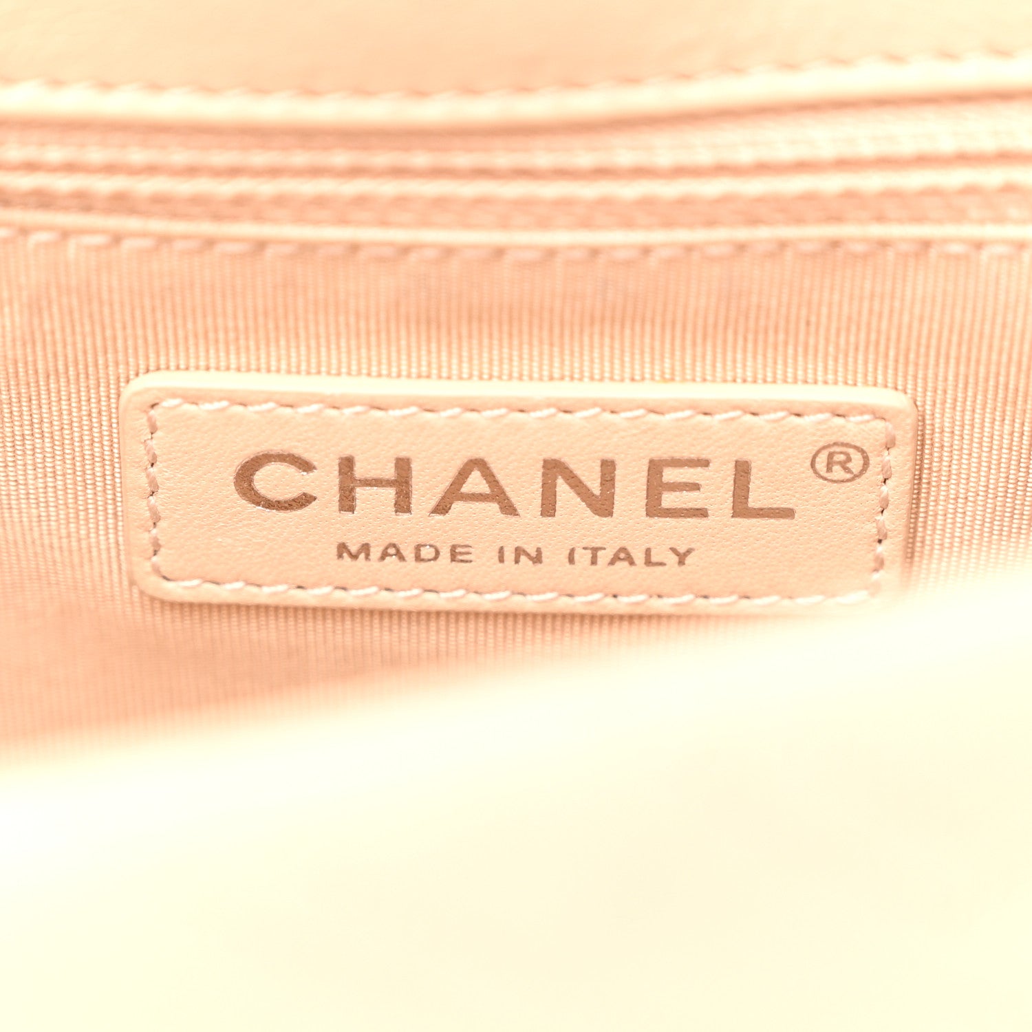 Chanel Calfskin Studded Chevron Quilted Medium Wars Flap Beige 6 of 14