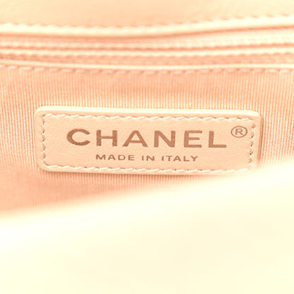 Chanel Calfskin Studded Chevron Quilted Medium Wars Flap Beige 6 of 14