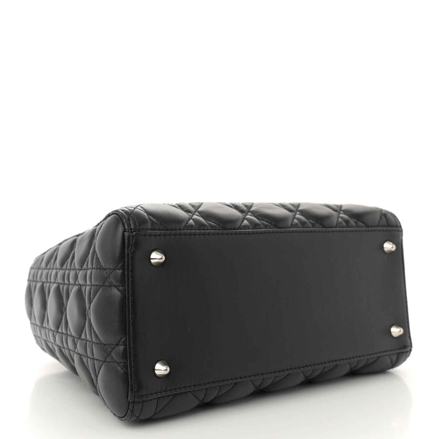Christian Dior Lambskin Cannage Medium Lady Dior Black 4 of 10