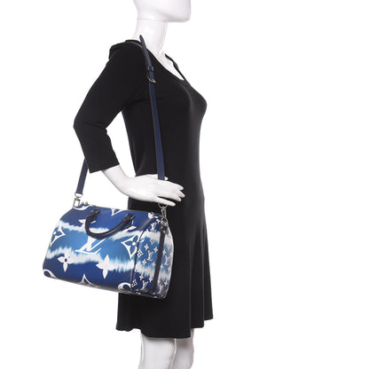 Louis Vuitton Monogram Escale Speedy Bandouliere 30 Blue 2 of 11