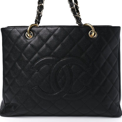 Chanel Caviar Quilted Grand Shopping Tote GST Black 7 of 8