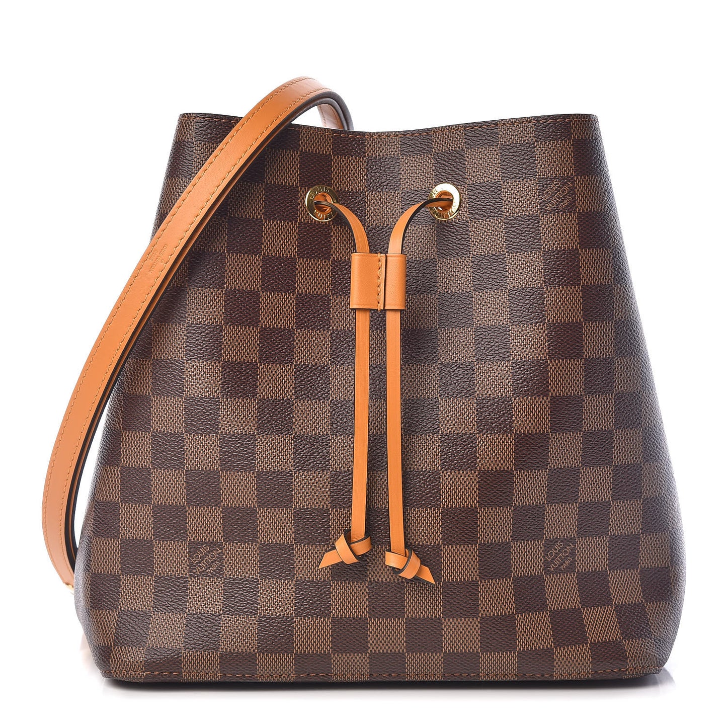 Damier Ebene Neonoe MM Safran