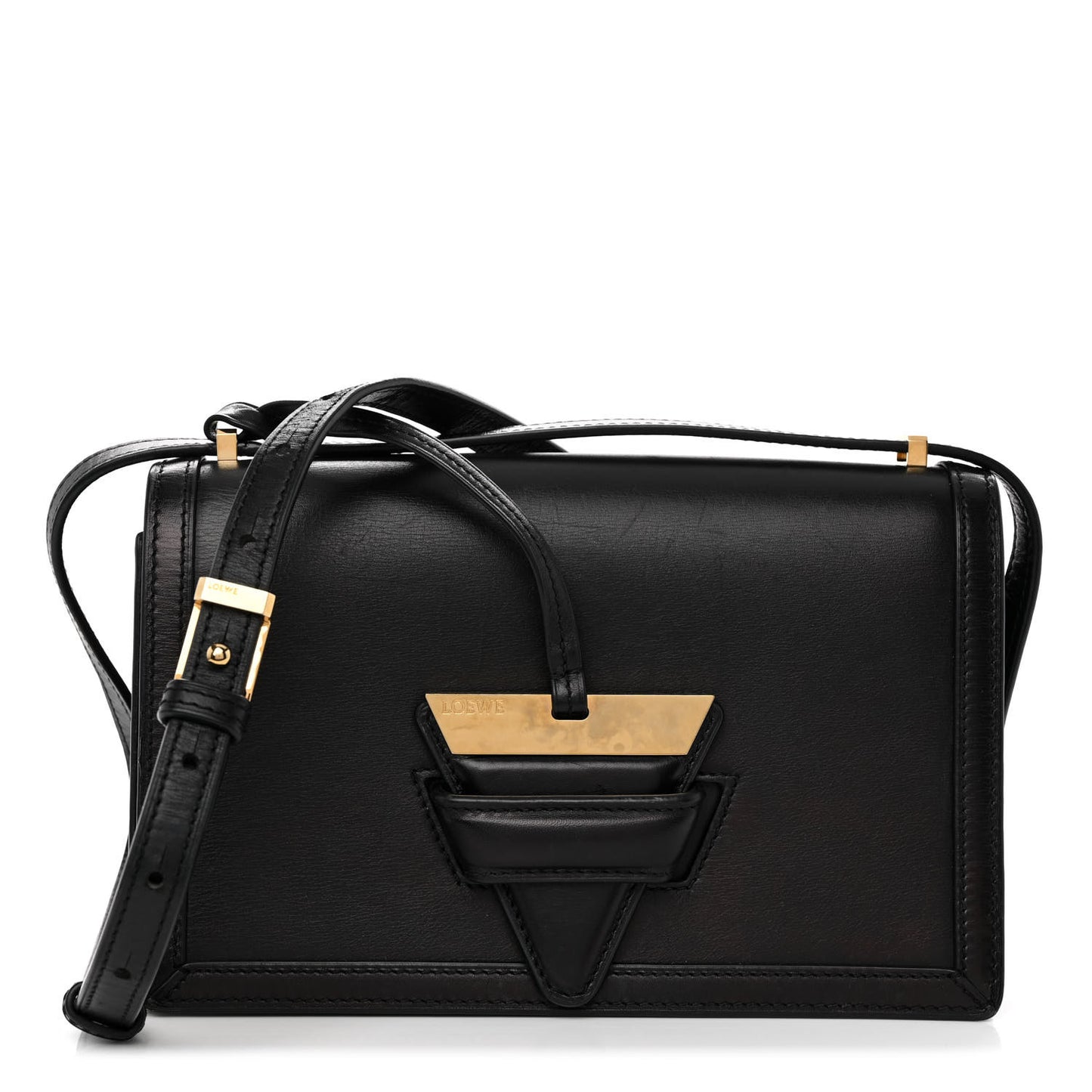 Calfskin Small Barcelona Shoulder Bag Black