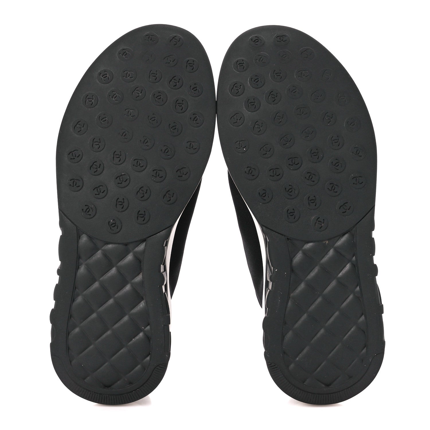 Chanel Lycra CC Sneakers 37.5 Black 5 of 7