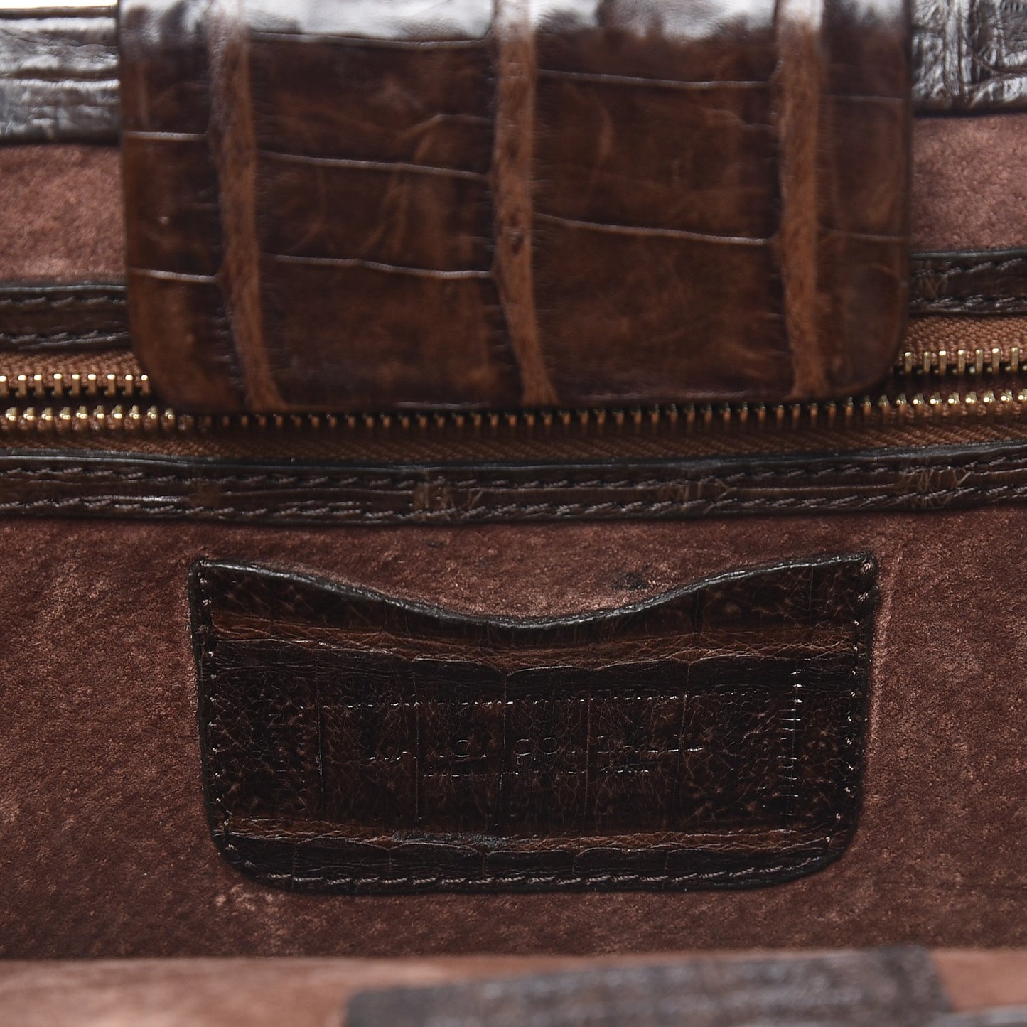 Crocodile Clutch Brown