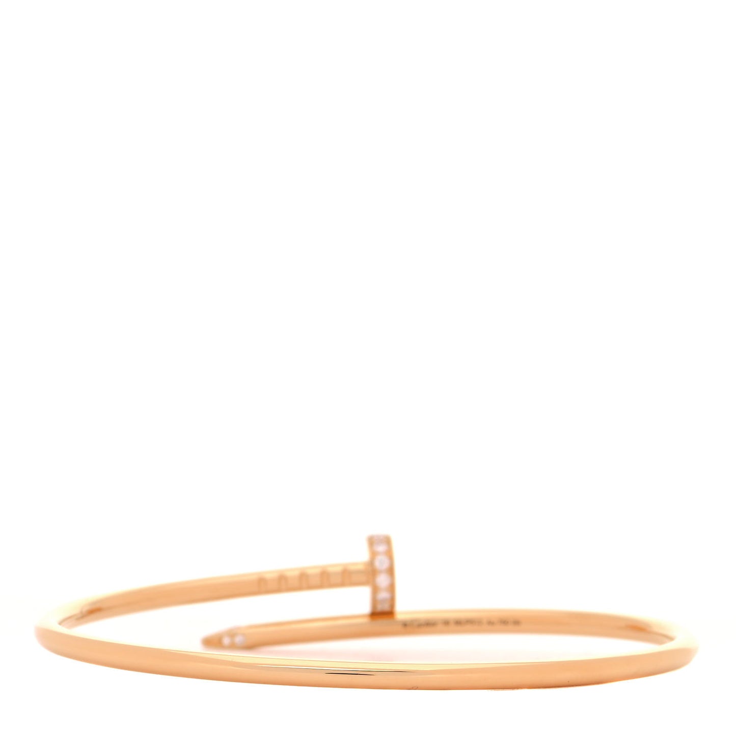 18K Yellow Gold Diamond Small Juste Un Clou Bracelet 16
