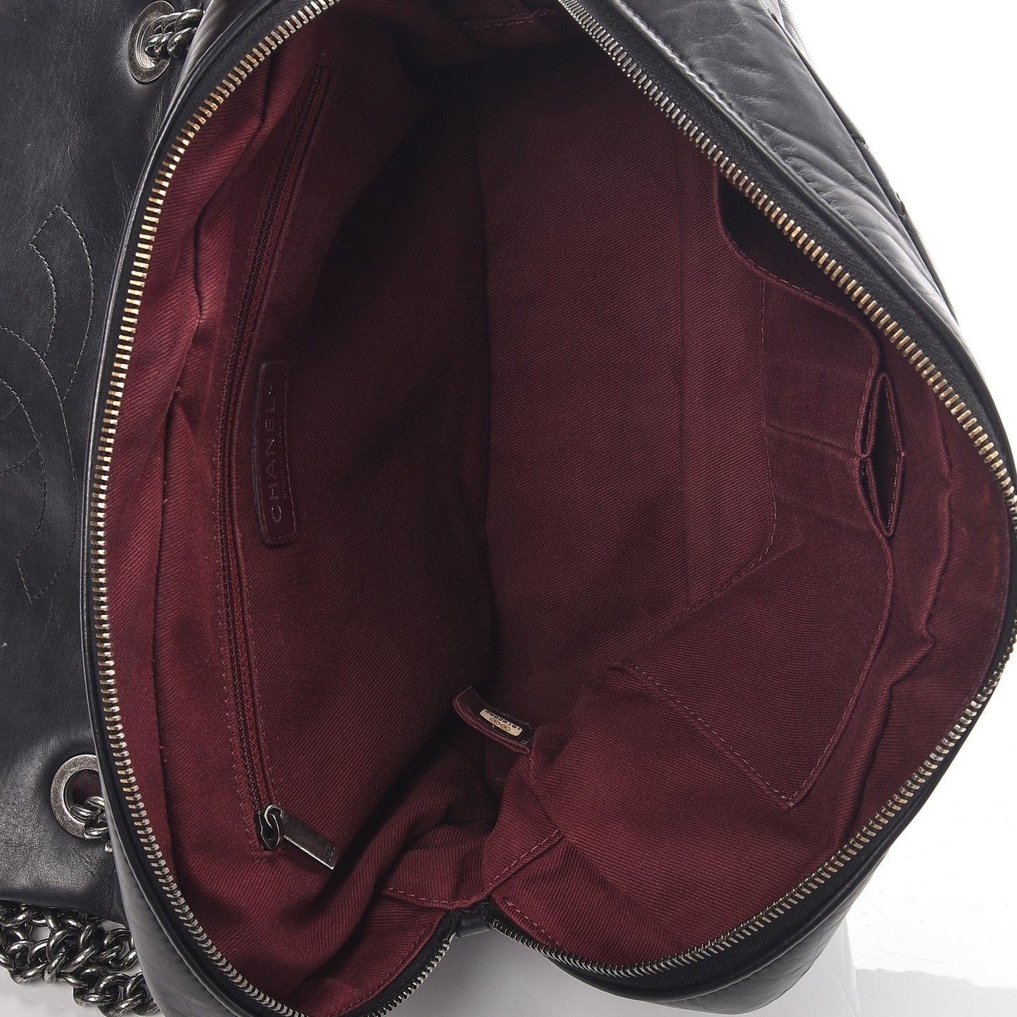 Aged Calfskin Jumbo New Portobello Flap Black