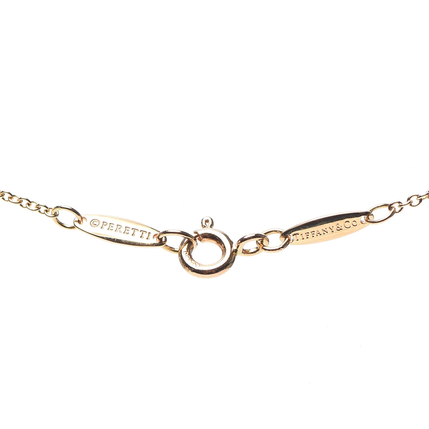 18K Yellow Gold Diamond .05ct Elsa Peretti Diamonds by the Yard Pendant Necklace