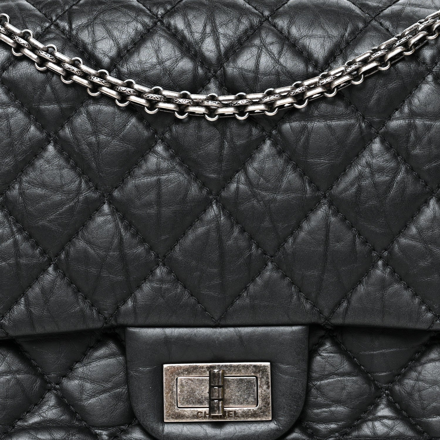 Chanel Aged Calfskin Quilted 2.55 Reissue 227 Flap Black 8 of 10