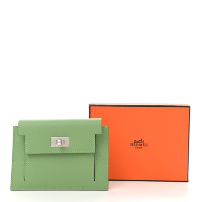 Hermes Epsom Kelly Pocket Compact Wallet Vert Criquet 8 of 8
