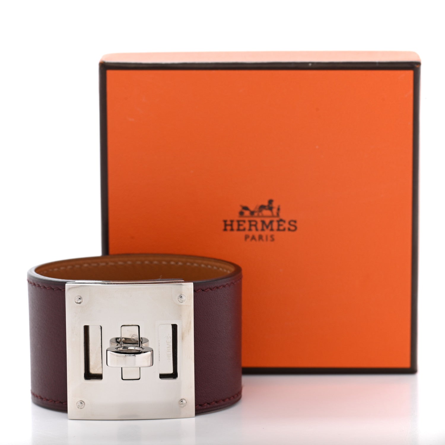Hermes Swift Kelly Dog Bracelet T2 Bordeaux 7 of 7
