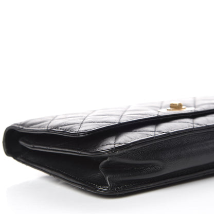 Chanel Aged Calfskin Quilted Reissue Wallet On Chain WOC Black 9 of 11