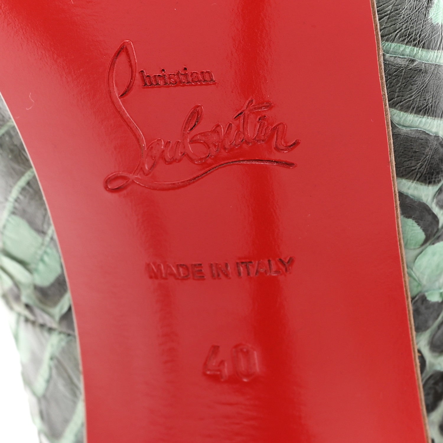 Christian Louboutin Watersnake Very Prive 120 Pumps 40 Aqua 7 of 9