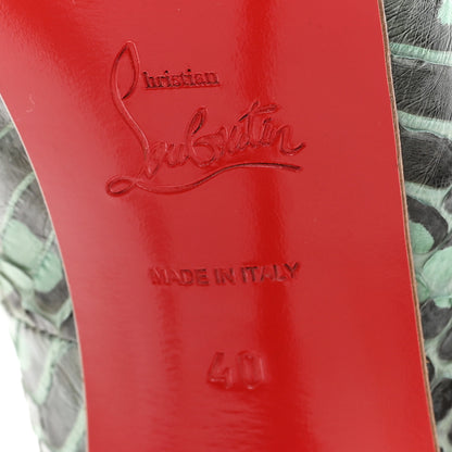 Christian Louboutin Watersnake Very Prive 120 Pumps 40 Aqua 7 of 9