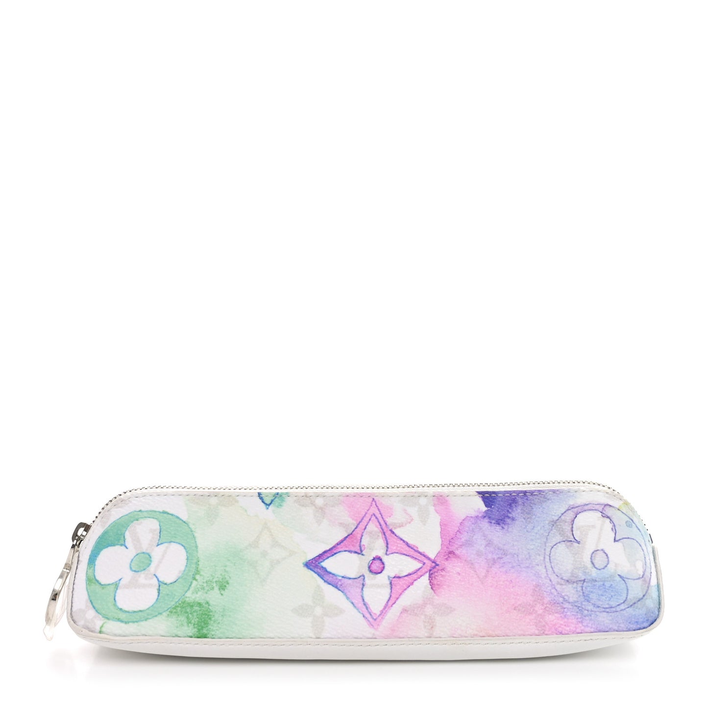 Monogram Watercolor Elizabeth Pencil Pouch Multicolor