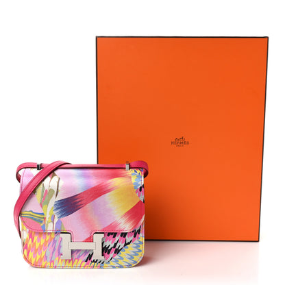 Hermes Swift Silk Marble Printed Constance 18 Rose Azalee Rose Mexico 10 of 10