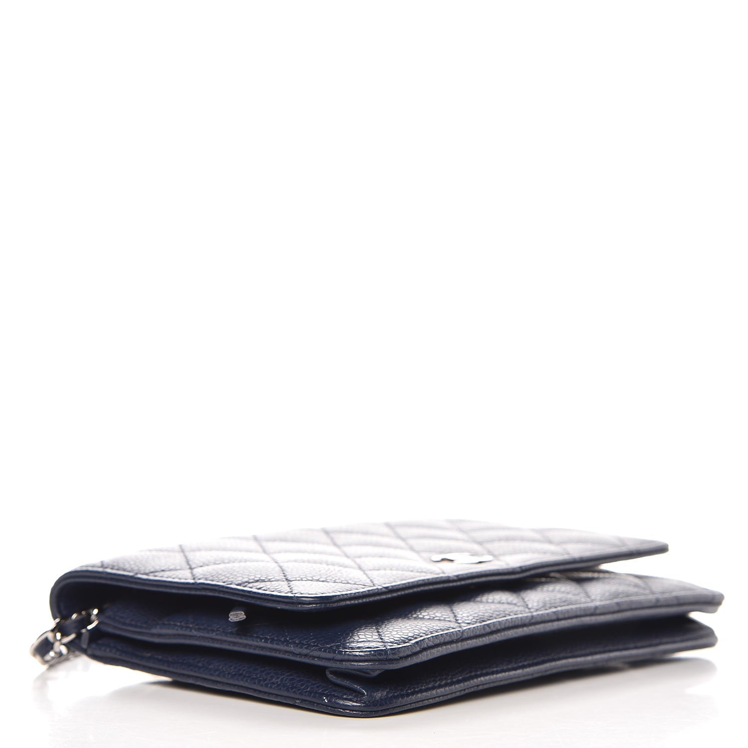 Chanel Caviar Quilted Wallet On Chain WOC Navy Blue 4 of 8