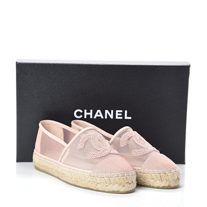 Chanel Mesh Grosgrain CC Espadrilles 35 Pink 8 of 8