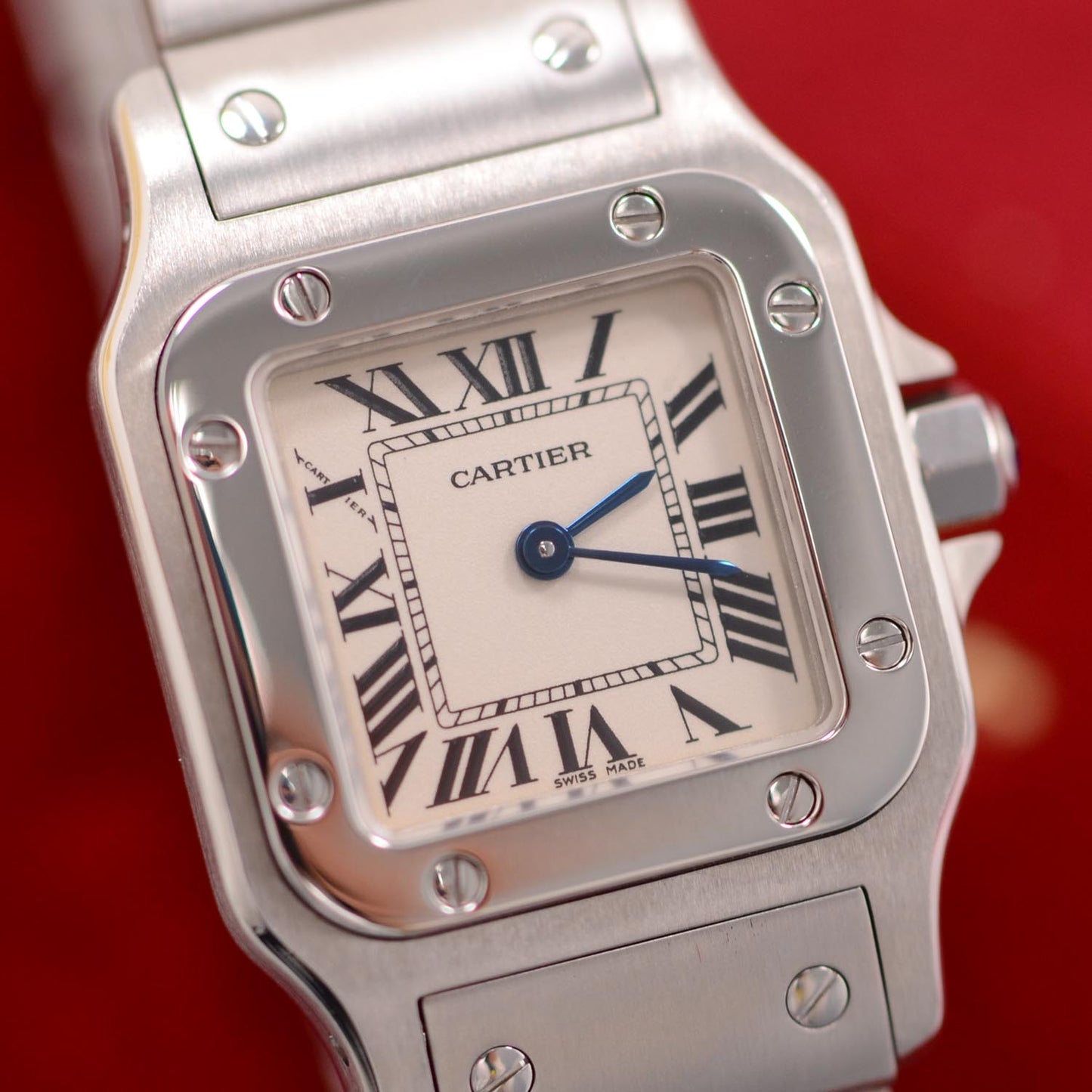Stainless Steel 24mm Santos de Cartier Galbee Quartz Watch
