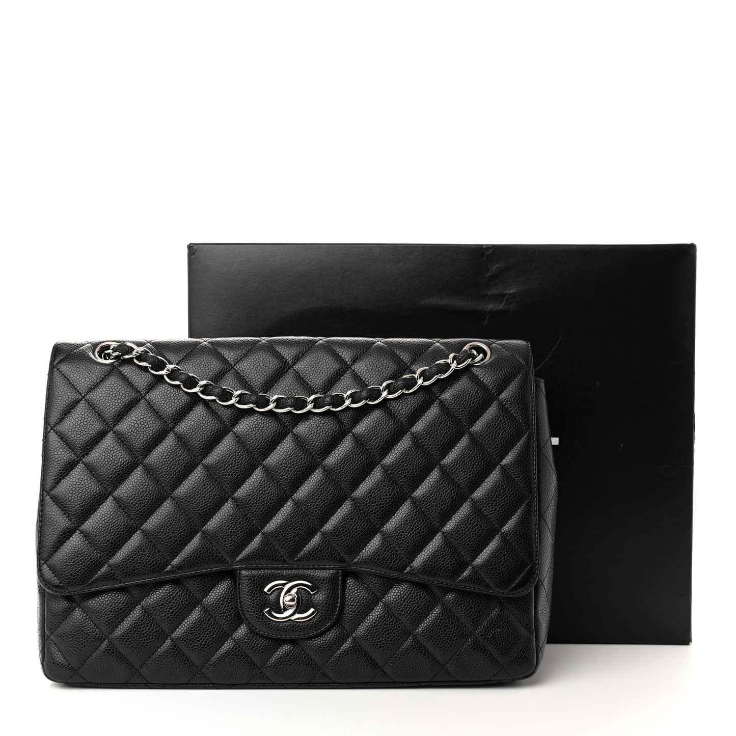 Caviar Quilted Maxi Single Flap Black