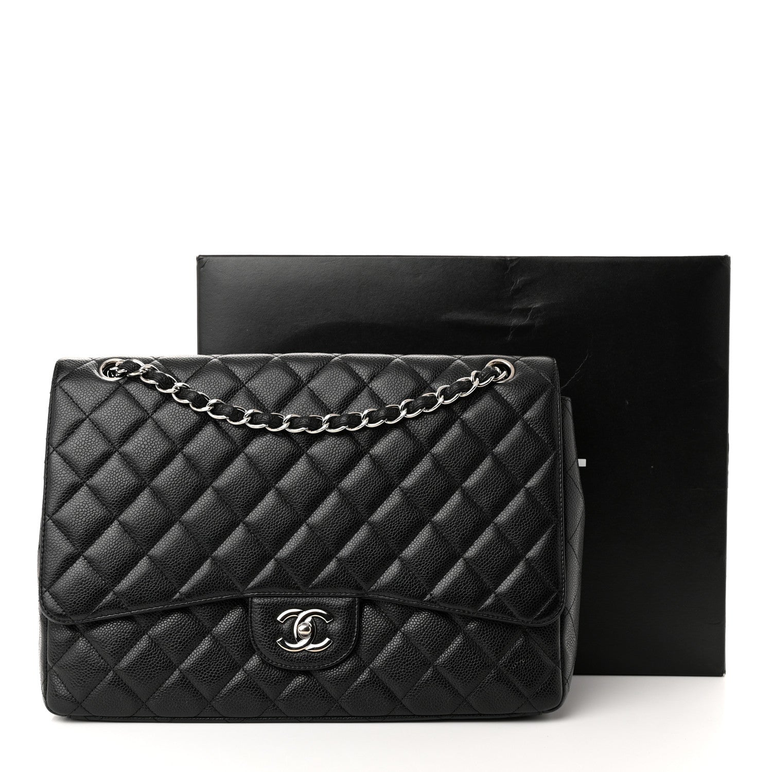 Chanel Caviar Quilted Maxi Single Flap Black 11 of 11