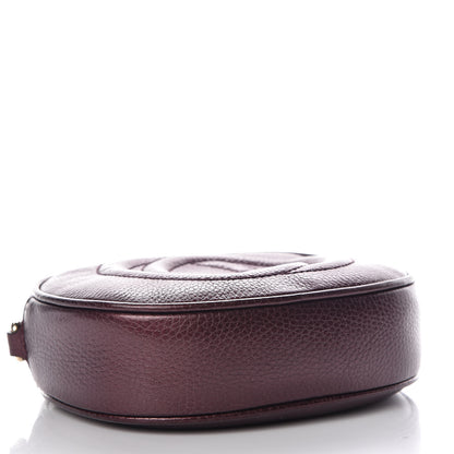 Gucci Metallic Cellarius Calfskin Mini Soho Chain Bag Classic Burgundy 4 of 11