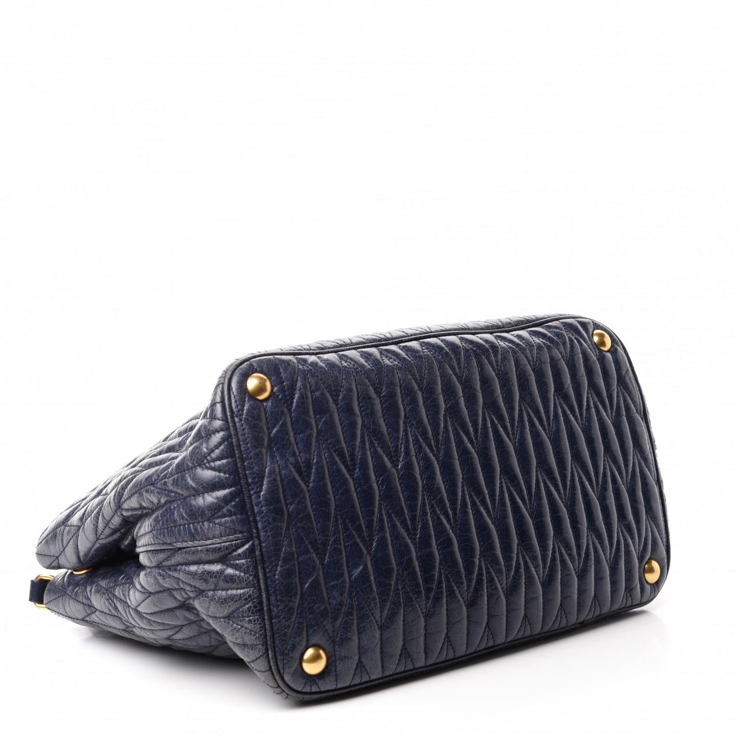 Nappa Matelasse Bow Tote Bleuette