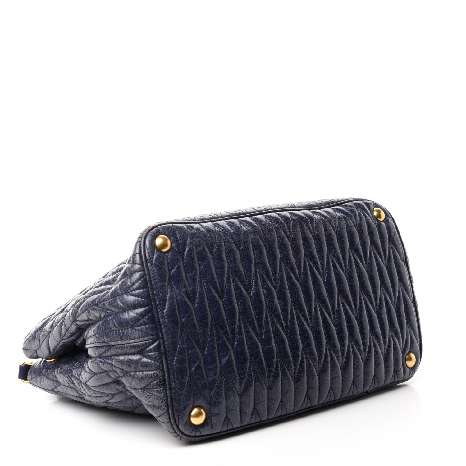 Miu Miu Nappa Matelasse Bow Tote Bleuette 4 of 10