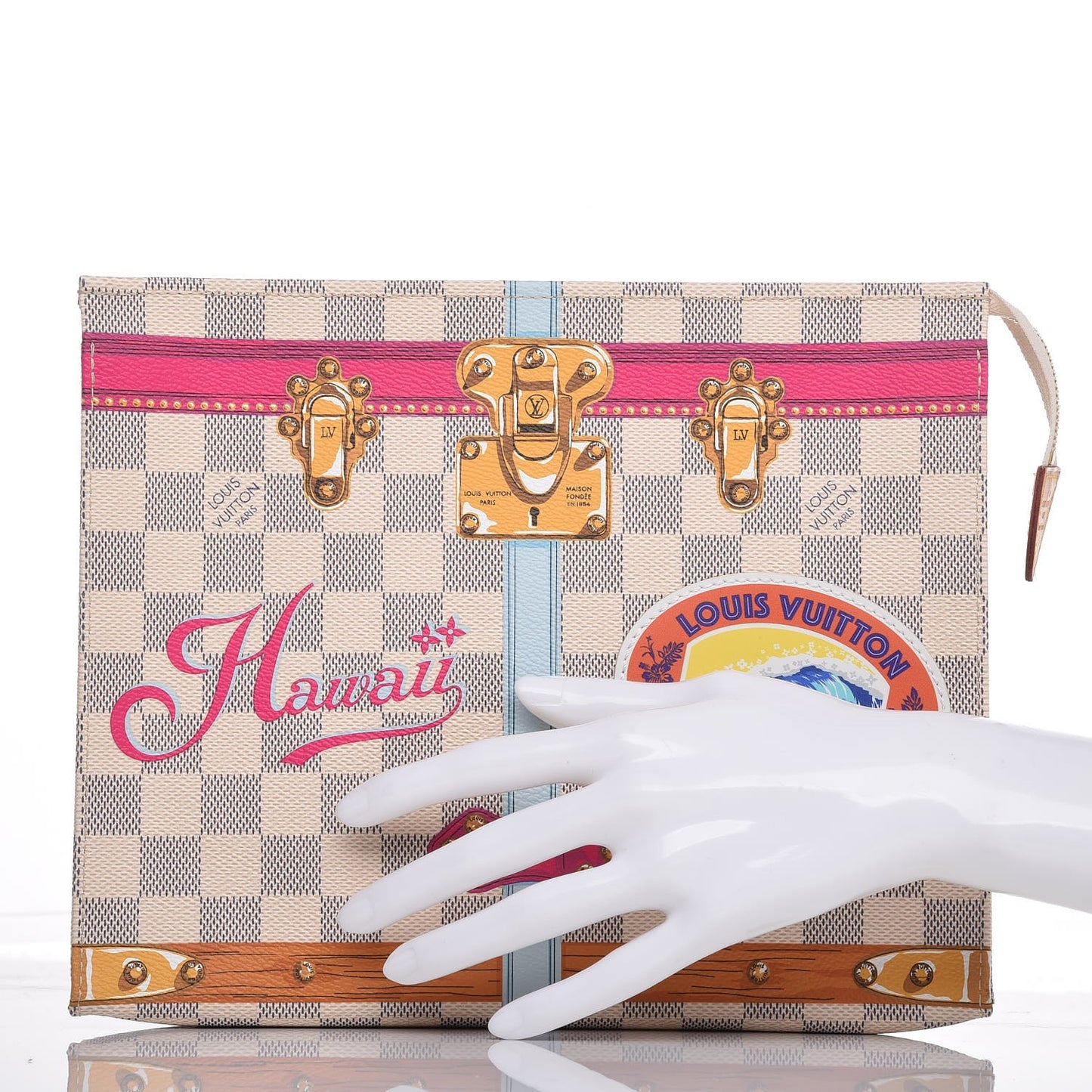 Damier Azur Summer Trunks Hawaii Toiletry Pouch 26