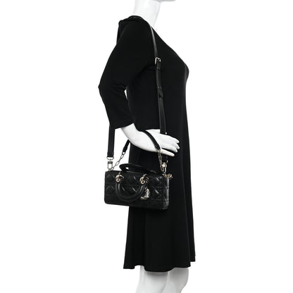 Christian Dior Lambskin Cannage Small Lady D-Joy Black 2 of 9