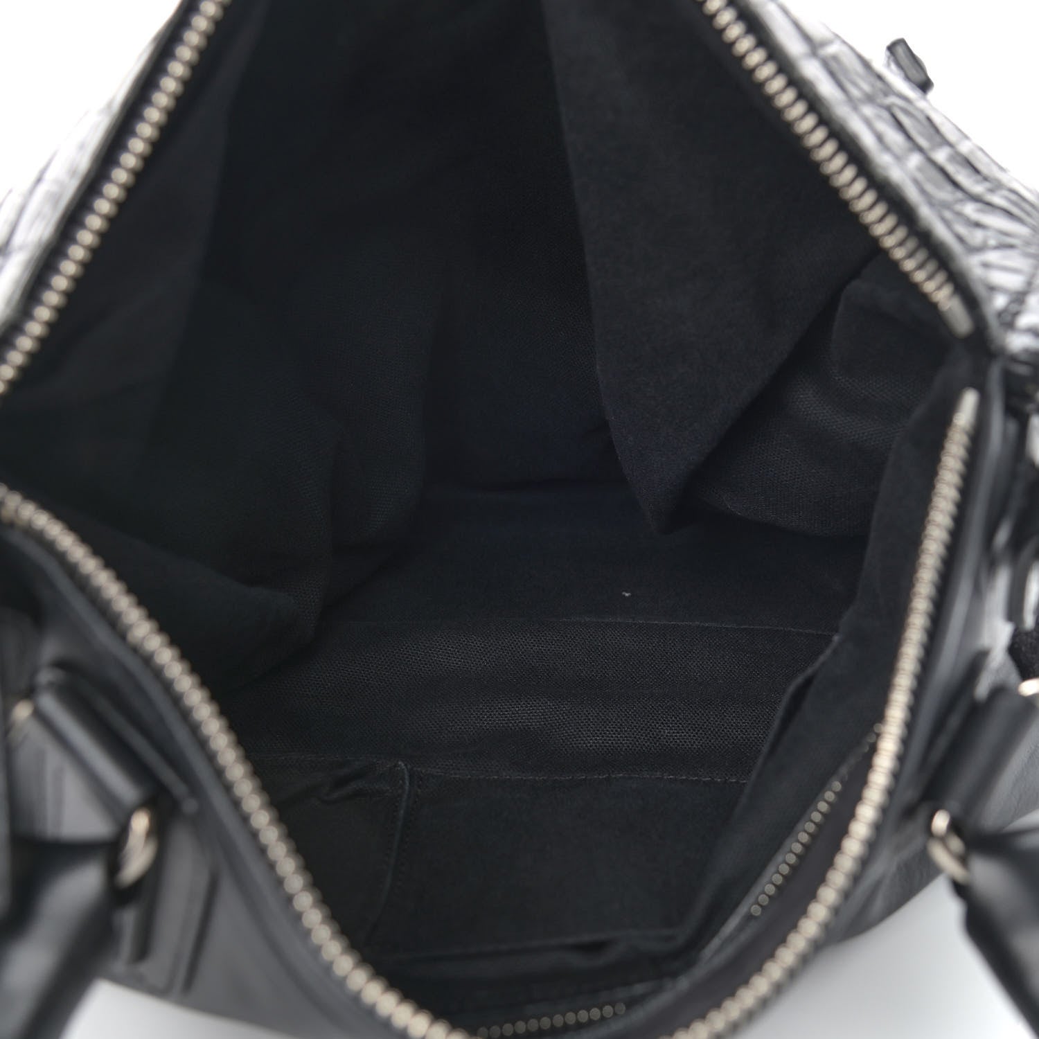 Givenchy Smooth Calfskin Crocodile Embossed Medium Pandora Black 5 of 10