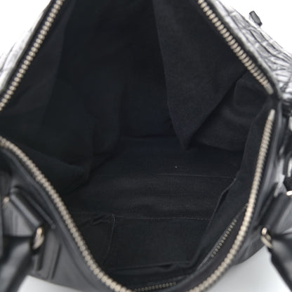 Givenchy Smooth Calfskin Crocodile Embossed Medium Pandora Black 5 of 10