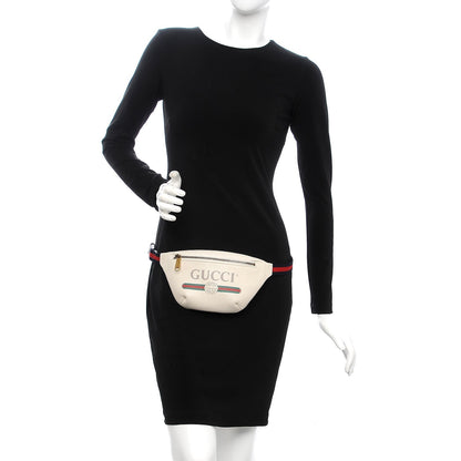 Gucci Grained Calfskin Small Logo Belt Bag White 2 of 7