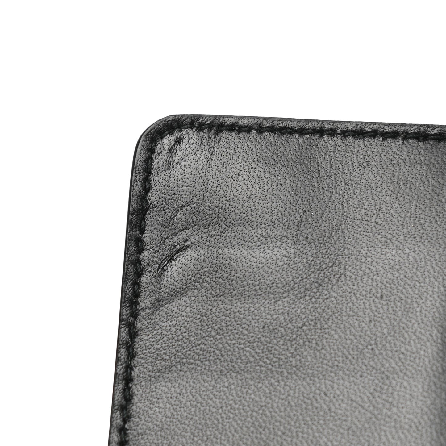 Lambskin Allover Logo Vertical Card Case Black
