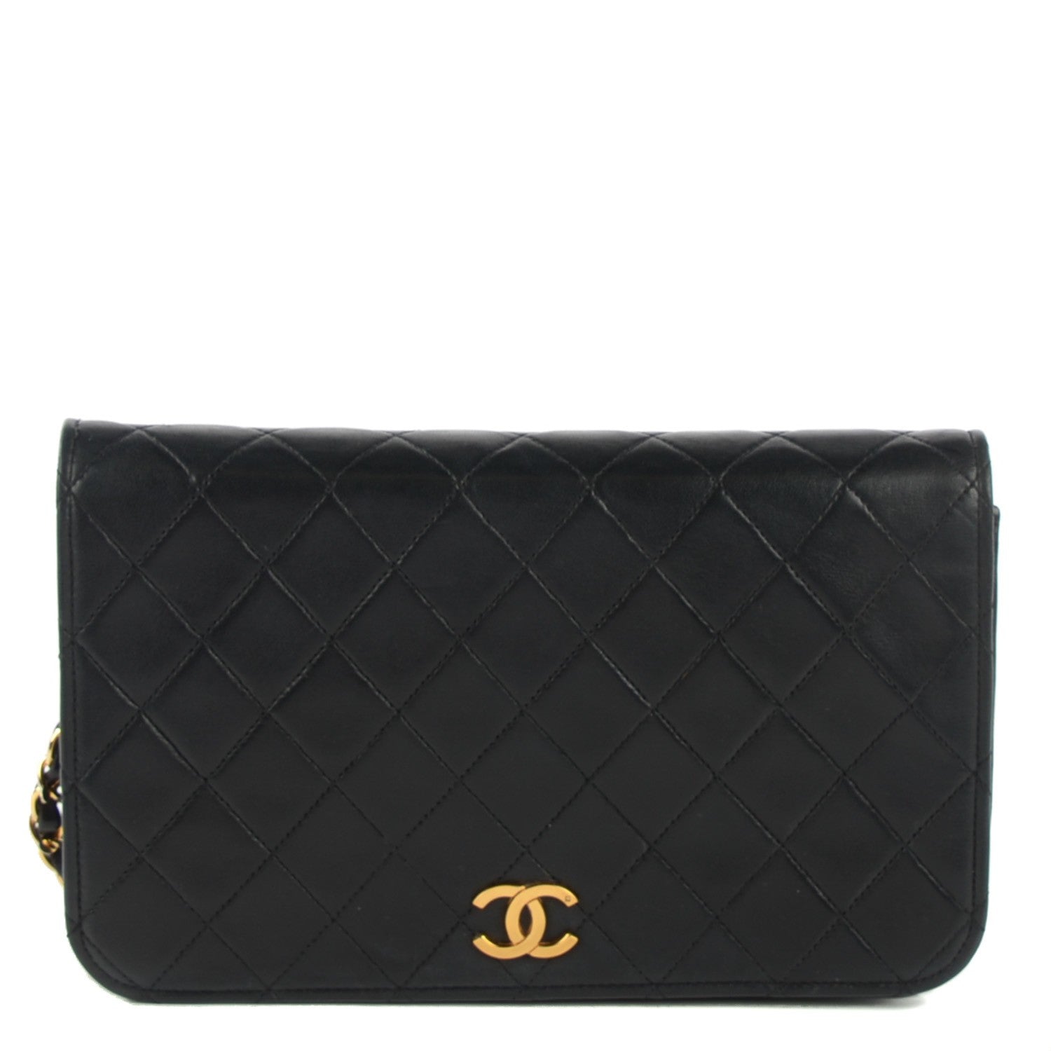 Chanel Lambskin Quilted Small Evening Flap Black 1 of 8