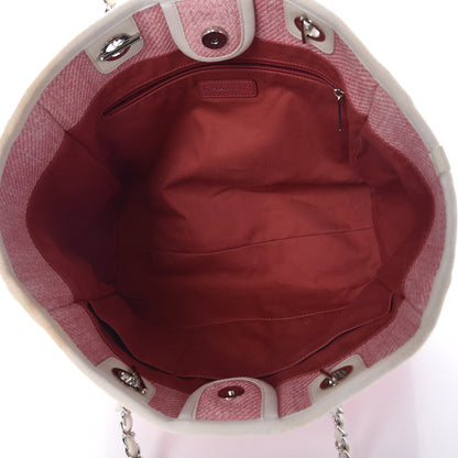 Chanel Canvas Small Deauville Tote Pink 5 of 15