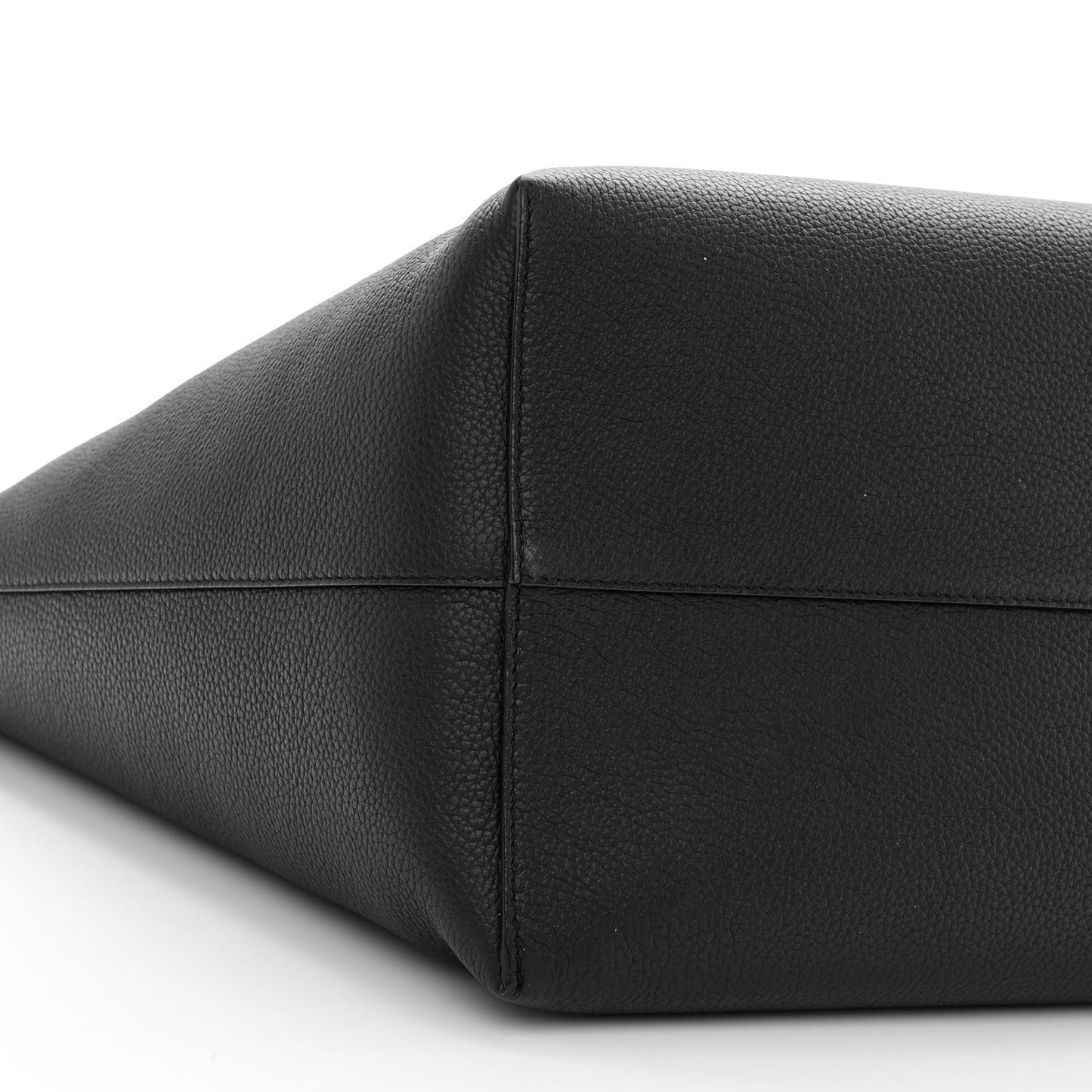 Grained Calfskin Skull Open Shopper Tote Black
