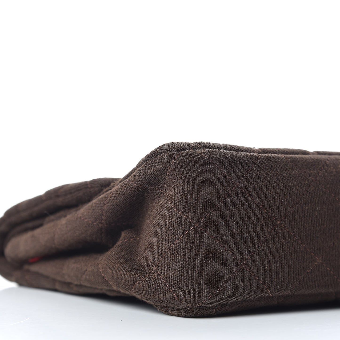 Jersey Quilted Small Double Flap Brown